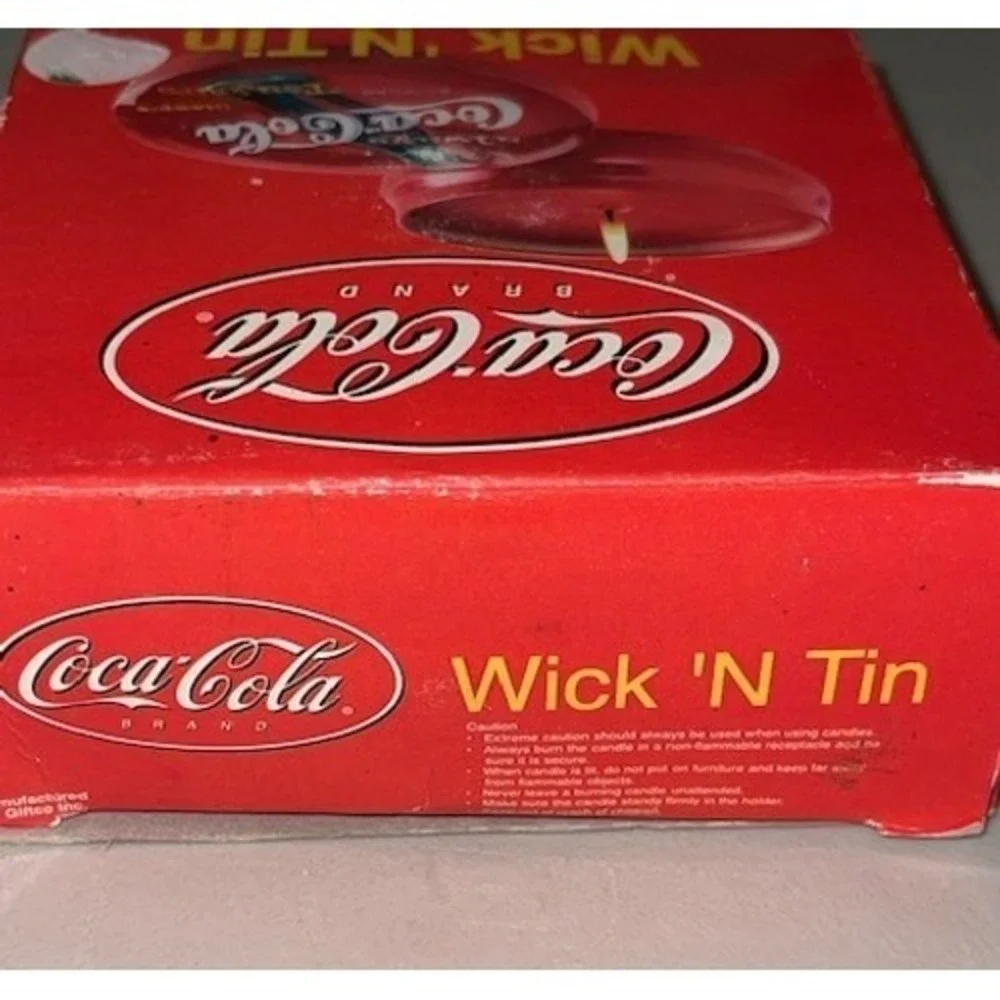 Coca Cola Wick N‎ Tin Candle Set Collectible